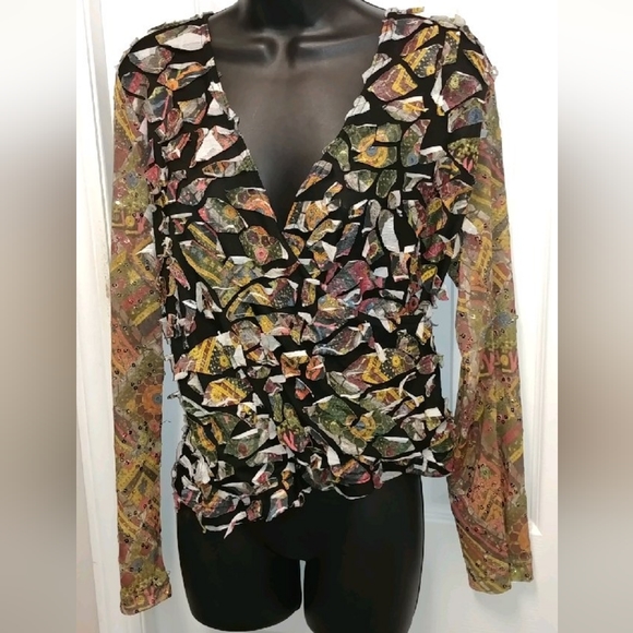 SNO SKINS faux wrap top - Picture 2 of 7